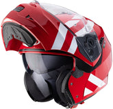 CABERG DUKE 2 SUPERLEGEND MOTO MODULAR CAPACETE VERMELHO BRANCO